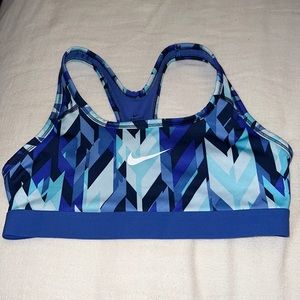 Blue Nike sports bra, comfortable, great for working out